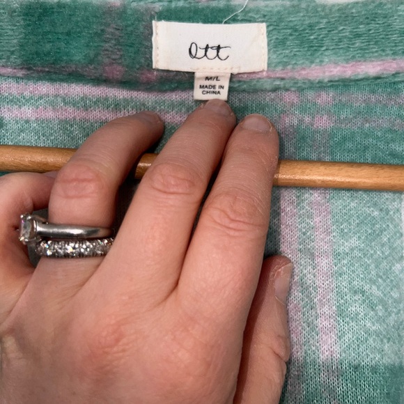 Oversized plaid fleece sweater jacket - Picture 5 of 5